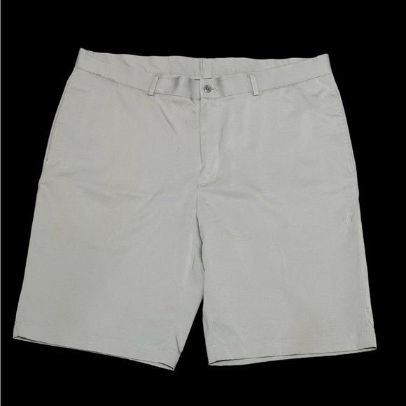 Men's Slazenger Golf  38 Large Chino Khakis Shorts Light Gray Grey Stretch EUC - Picture 3 of 9